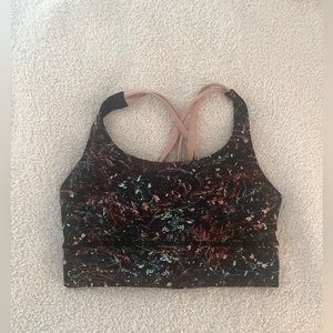 Lululemon energy sports bra size 4 multi colored
